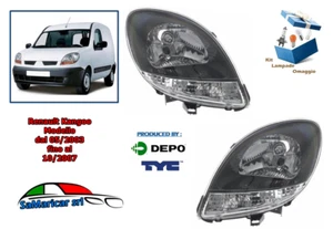 KIT 2 SCHEINWERFER RAHMEN SCHWARZ WEISSER PFEIL RENAULT KANGOO 05/2003-> 2601 - Bild 1 von 6