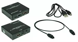 4K SunshineTronic HDMI Audio-Extraktor + 1x 1,5m Toslink + USB-DC Kabel - Picture 1 of 5
