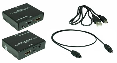 4K Sunshinetric HDMI Audio Extractor + 1x 1.5m Toslink + USB-DC Cable - Image 1 of 4