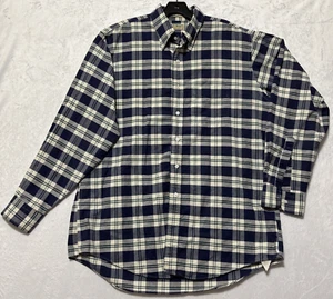 Vintage LL Bean Made In USA Button Up Size 35- 17 Neck Single Needle Tailoring - Picture 1 of 7
