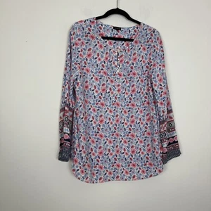 Talbots leichtes Langarmshirt mehrfarbig geblümt Größe XL halber Knopf - Bild 1 von 6