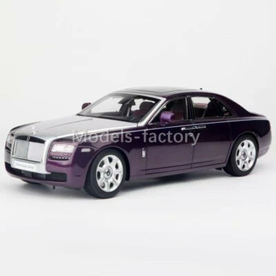KYOSHO 1:18 Rolls Royce RR Ghost Diecast Model Car Gifts Collection Purple - Image 1 of 4