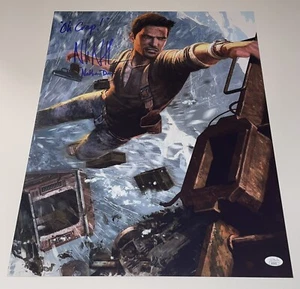 Foto Autografo Nolan North Firmata 16x20 Uncharted Nathan Drake JSA COA - Foto 1 di 4