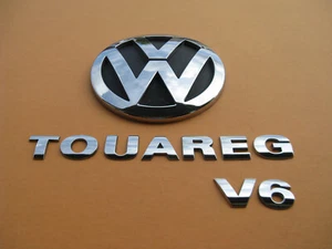 03 04 05 06 07 08 09 10 VW TOUAREG V6 EMBLEMA TRASERO CROMADO LOGOTIPO INSIGNIA SIGNO A45899 - Imagen 1 de 9