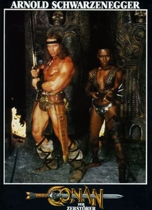 Conan der Zerstörer ORIGINAL Aushangfoto Arnold Schwarzenegger / Grace Jones - Picture 1 of 1