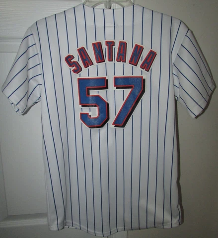 MLB New York Mets Johan Santana #57 Replica Jersey by Majestic Size Youth Large Cover