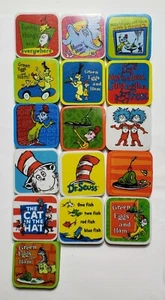 Set of 16 Mini Dr. Seuss Cat in the Hat Green Eggs Rubber Pencil Eraser Small - Picture 1 of 8