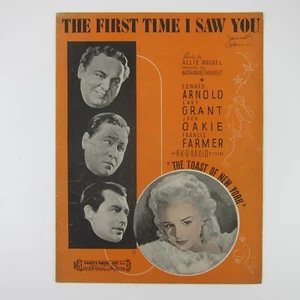 Sheet Music The First Time I Saw You Cary Grant Frances Farmer Toast of NY 1937 - Bild 1 von 15