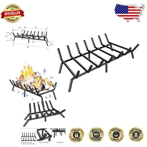 Alloy Steel 30-Inch Fireplace Grate for Effortless Maintenance & Optimal Airflow - Picture 1 of 9