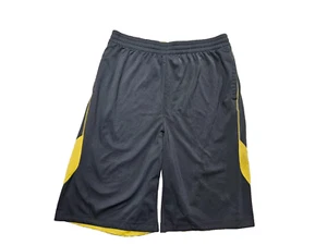 Adidas Gray Yellow Athletic Below the Knee Shorts size 18 - Picture 1 of 8