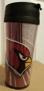 NFL Arizona Cardinals 16 Ounce Acrylic Travel Mug Tumbler with Wrap Insert - Picture 1 of 2
