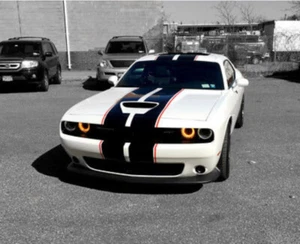 10" Twin 2 color Rally Racing Stripe Stripes FIT 2008 - 2023 Dodge Challenger - Picture 1 of 3