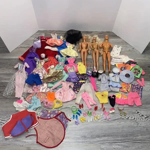 Lot of 90s Mattel Barbies, Accessories, Clothes, Shoes, Outfits, Hair Brush’s - Picture 1 of 12