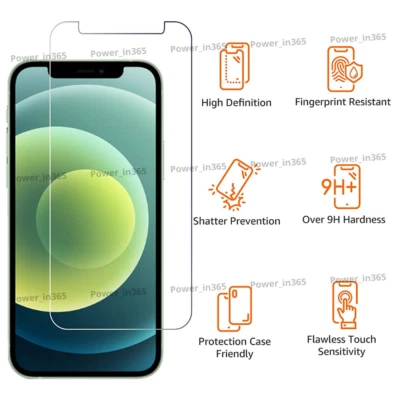 Protector de pantalla de vidrio templado transparente al por mayor para iPhone 14 13 12 11 X 8 7 6 Foto 1 de 4