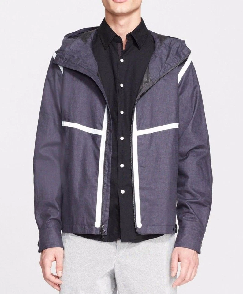 Rag & Bone 'Rickham' Exposed Tape Hooded Jacket Sz M $795 - Image 1 of 3