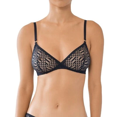 Bralette Huit Paris para mujer talla 30C negro inalámbrico nuevo con etiquetas encaje Foto 1 de 4