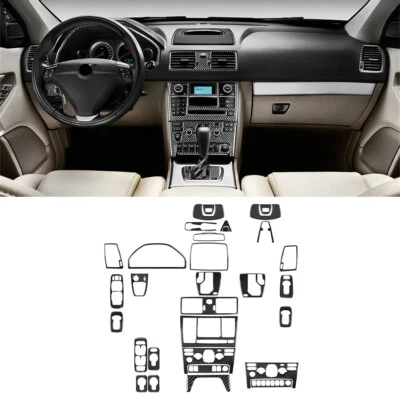 29Pcs Carbon Fiber Interior Full Set Decorative Trim Kit For Volvo XC90 2003-14 - Image 1 of 4