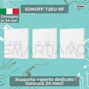 Sonoff T2EU-RF Interruttore a parete Touch wireless 433 MHz 1C - Foto 1 di 5