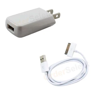 Wall Charger+USB Cable for Apple iPhone 1st 2nd Gen 1 2 1G 2G 3 3G 3GS 4 4G 4S - Picture 1 of 9