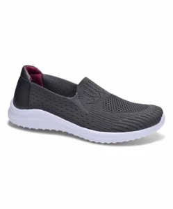Geers by Dream Seek Women's Grey Mesh Athletic Slip-On Running Shoes Size 5 Gray - Picture 1 of 11