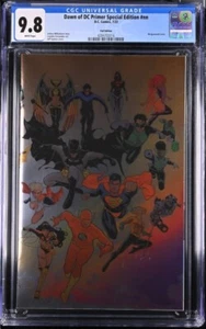 CGC 9.8 WP DAWN OF DC PRIMER EDIZIONE SPECIALE FOIL NN 2023 COPERTINA AVVOLGENTE JLA - Foto 1 di 2