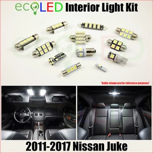 Fits 2011-2017 Nissan Juke WHITE LED Interior Light Accessories Package Kit 6 PC - Picture 1 of 12