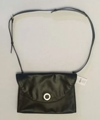 Cartera/bolso de mano de cuero negro Halston Heritage Designer gama alta nuevo con etiquetas  Foto 1 de 4