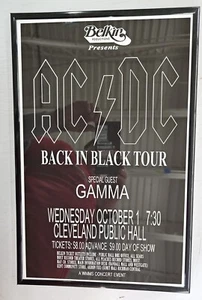 Póster de concierto enmarcado en negro de AC DC, Cleveland - Imagen 1 de 2
