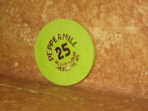 Peppermill Mesquite NV Rueda de Ruleta Chip Verde 25 NCV Juego de Torneo - Imagen 1 de 1