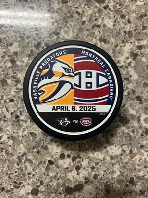 Disco de recuerdo Nashville Predators Montreal Canadiens Foto 1 de 2