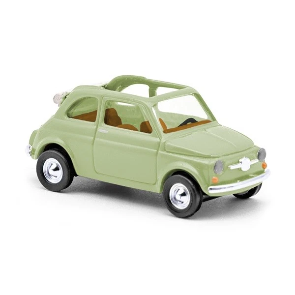 Busch 48781 - 1/87 - Fiat 500 Cabrio Verde - Nuovo - Immagine 1 di 1
