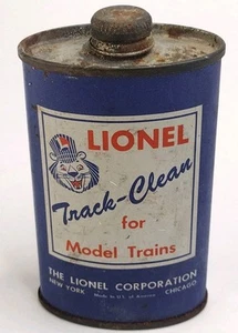 Lionel No. 3927-75 Gleisreiniger Modelleisenbahnen blaue Dose 1950-55 mit Deckel (ohne geöffnet - Bild 1 von 5