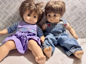 American Girl Vintage 2002 Bitty Baby Twins Girl Boy Collectible Brown Hair Eyes - Picture 1 of 16