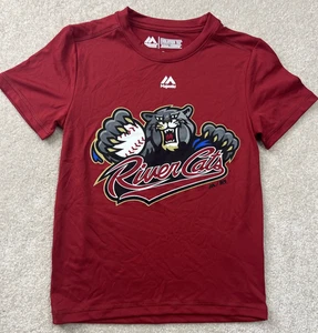 Sacramento River Cats Size YOUTH XS YXS Red Short Sleeve T-Shirt by Majestic - Picture 1 of 6