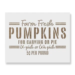 Calabazas frescas de granja para tallar plantilla - 190 micras de Mylar - Imagen 1 de 8
