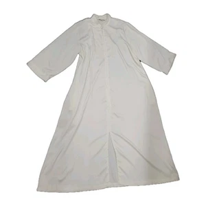 Natori Private Luxuries Satin Size XL Crm White Kaftan Maxi House Dress Robe - Picture 1 of 11