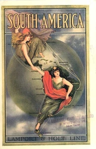 20er Jahre Lamport & Holt Cruise Line Booklet of South America 32 Seiten tolle Fotos - Bild 1 von 1