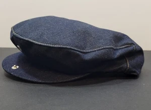 Vintage Wrangler Denim Engineer Hat Newsboy Cap w/Snap, One Size  - Picture 1 of 14