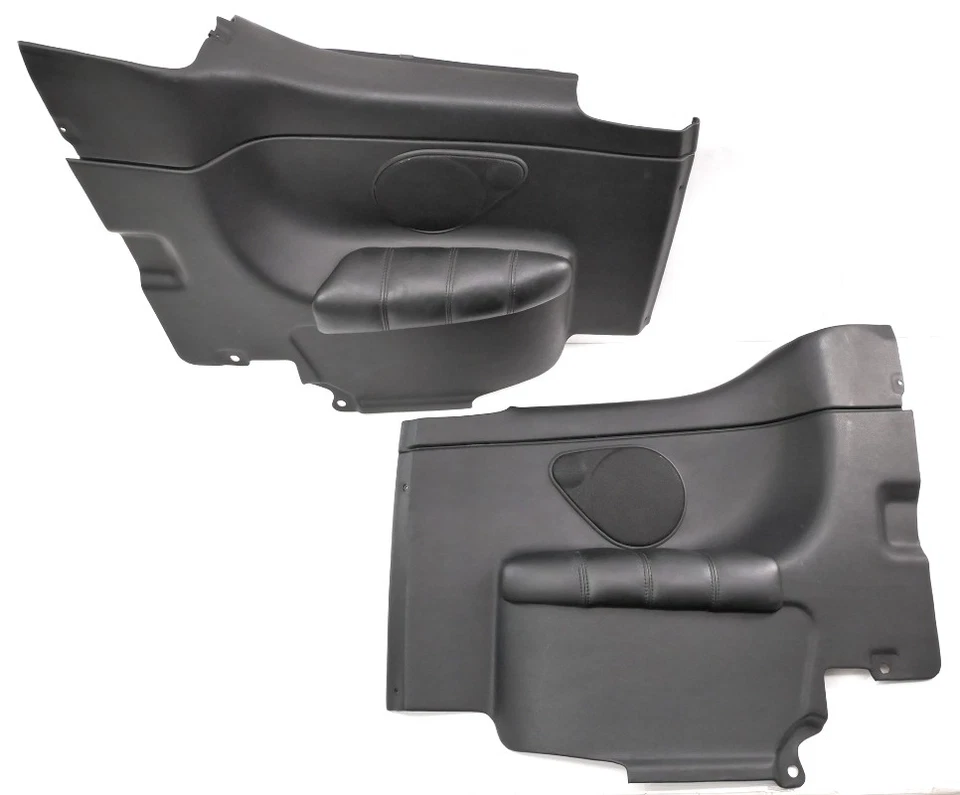 Rear Interior Door Side Panels 95-99 VW Cabrio MK3 Black Leather - Genuine - Image 1 of 4