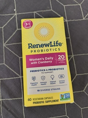 RenewLife Probiotics Women's Daily with Cranberry   60ct  Bb 10/31/26 - Image 1 of 4