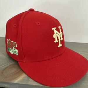 New York Mets New Era State Fruit 59FIFTY Hat 1986 Word Series Patch Size 7 3/8 - Picture 1 of 15