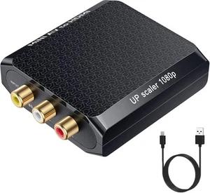Konwerter GOER AV na HDMI, adapter 1080P RCA, mini czarny kabel USB - Zdjęcie 1 z 6