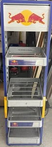 Red Bull tall store display adjustable promo multishelf 4 Tier storage rack Rare - Picture 1 of 8
