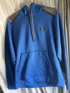Under Armour Hoodie Herren mittelblau ColdGear Pullover Loose Fit sehr guter Zustand gefüttert - Bild 1 von 6