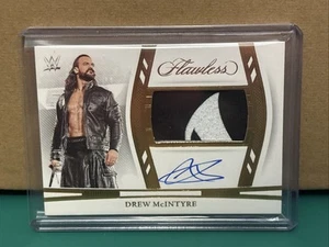 2024 WWE Panini Flawless Drew Mcintyre Horizontal Patch Auto Gold /10 - Picture 1 of 8