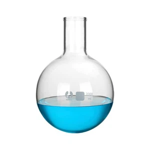 Cristalería de laboratorio 50 ml-5000 ml frasco de borosilicato transparente fondo plano redondo - Imagen 1 de 10