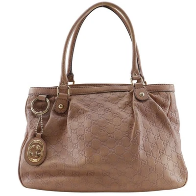 GUCCI Sukey Tote Bag 296835 GG pink Sima leather Women - Image 1 of 4