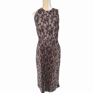 Vince Wild Primrose Plissee Pintuk Gürtel Midikleid Größe S - Bild 1 von 16