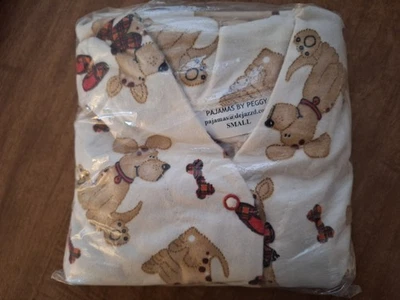 Pijama de franela para niños cachorros talla pequeña (4-6) NO IGNÍFUGO Foto 1 de 2