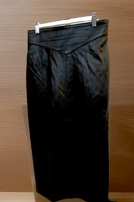 Falda de cuero negra Danier Pencil Foto 1 de 4